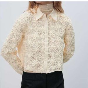 Zara textured crop top